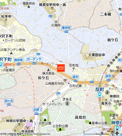 まいばすけっと横浜松本町店付近の地図